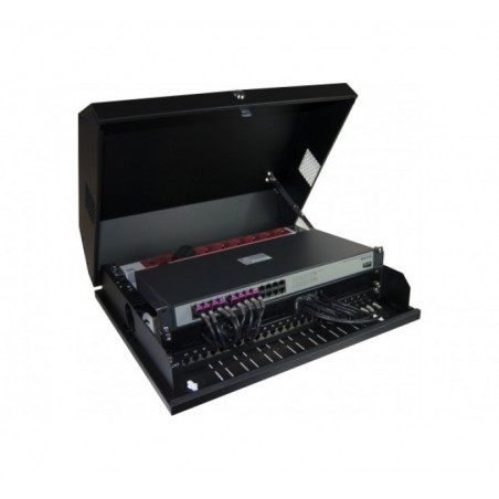 UPTEC - Coffret 19'' noir 3U faible encombrement prof 340mm